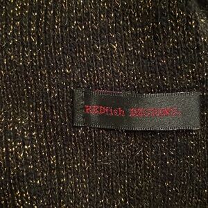 76 inch length redfish designs scarf black gold shimmer sparkle scarf